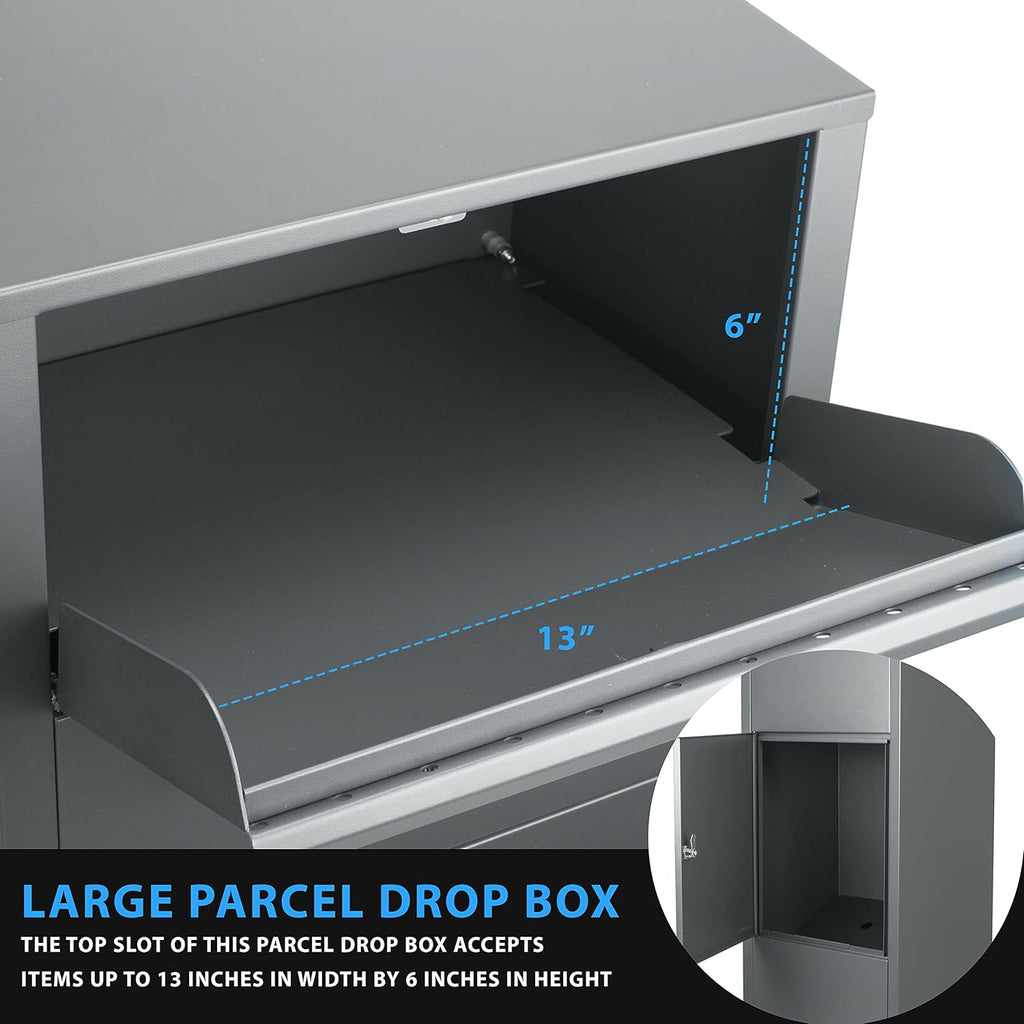 Grey Parcel Mail Drop Box N172