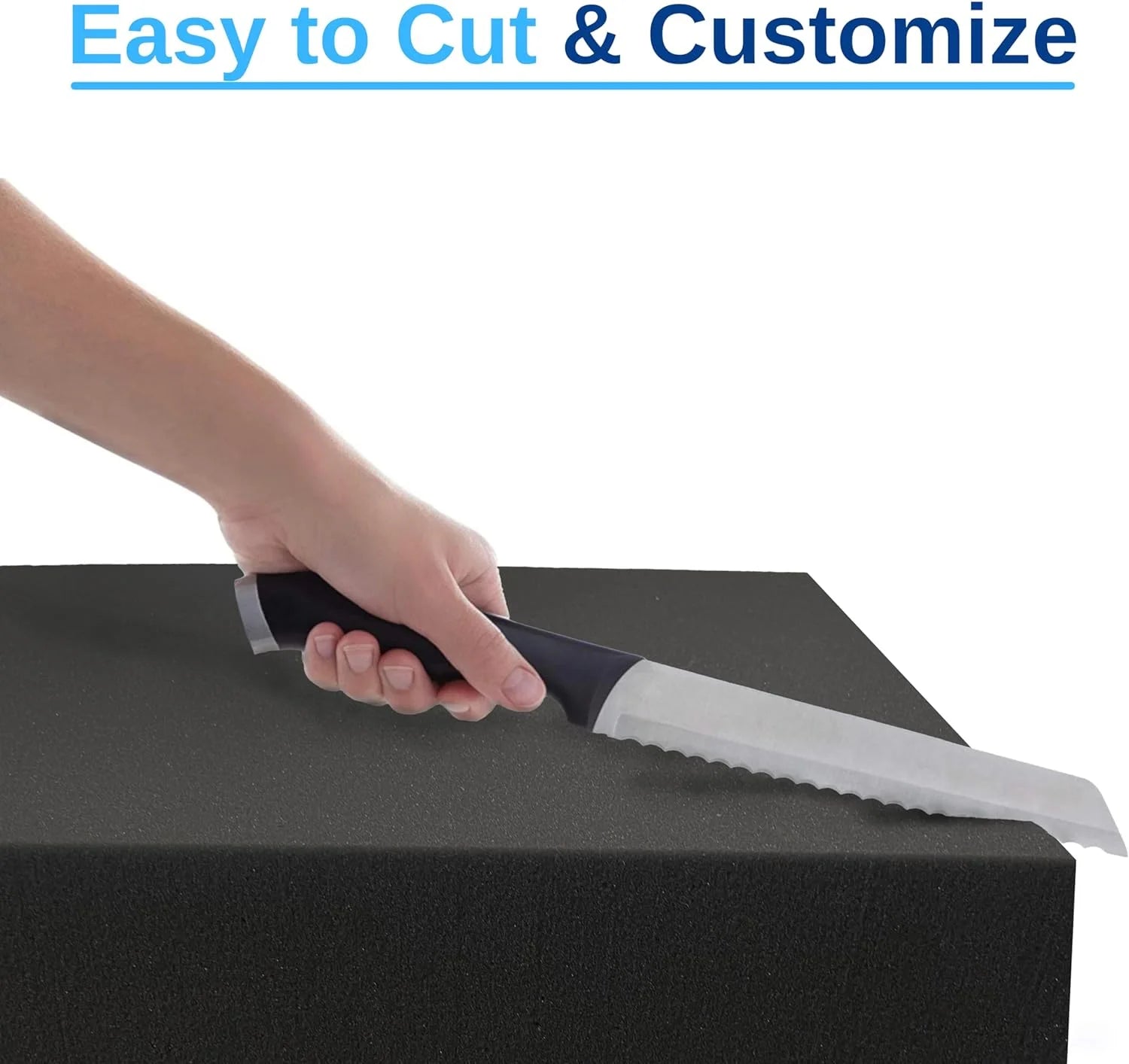 Charcoal High Density Upholstery Foam Cushion B6933
