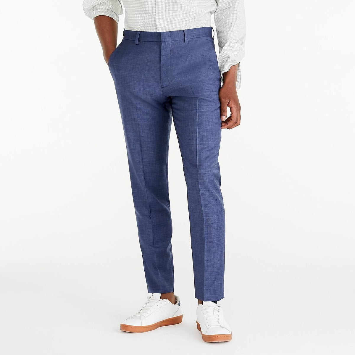 Slim Thompson Suit Pant in Worsted Wool Marina Blue 35x32 U491906