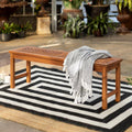 Brown Acacia Wood Patio Dining Bench L939