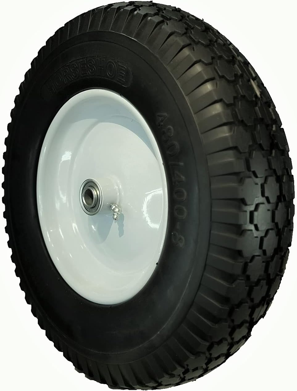 Flat-Free 4.80/4.00-8 Universal Wheelbarrow Cart Wheels with Grease Fitting O600