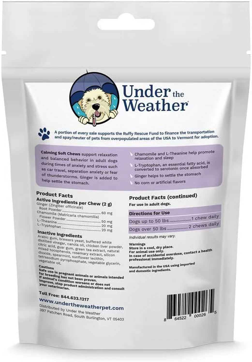 Calming Soft Chews for Dogs (60 Count Pack) E535187