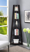 5 Tier Corner Bookcase, White H727877