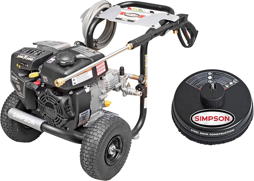 3100 PSI Gas Pressure Washer with 3/8" x 100' 4500 PSI Cold Water Hose H4935