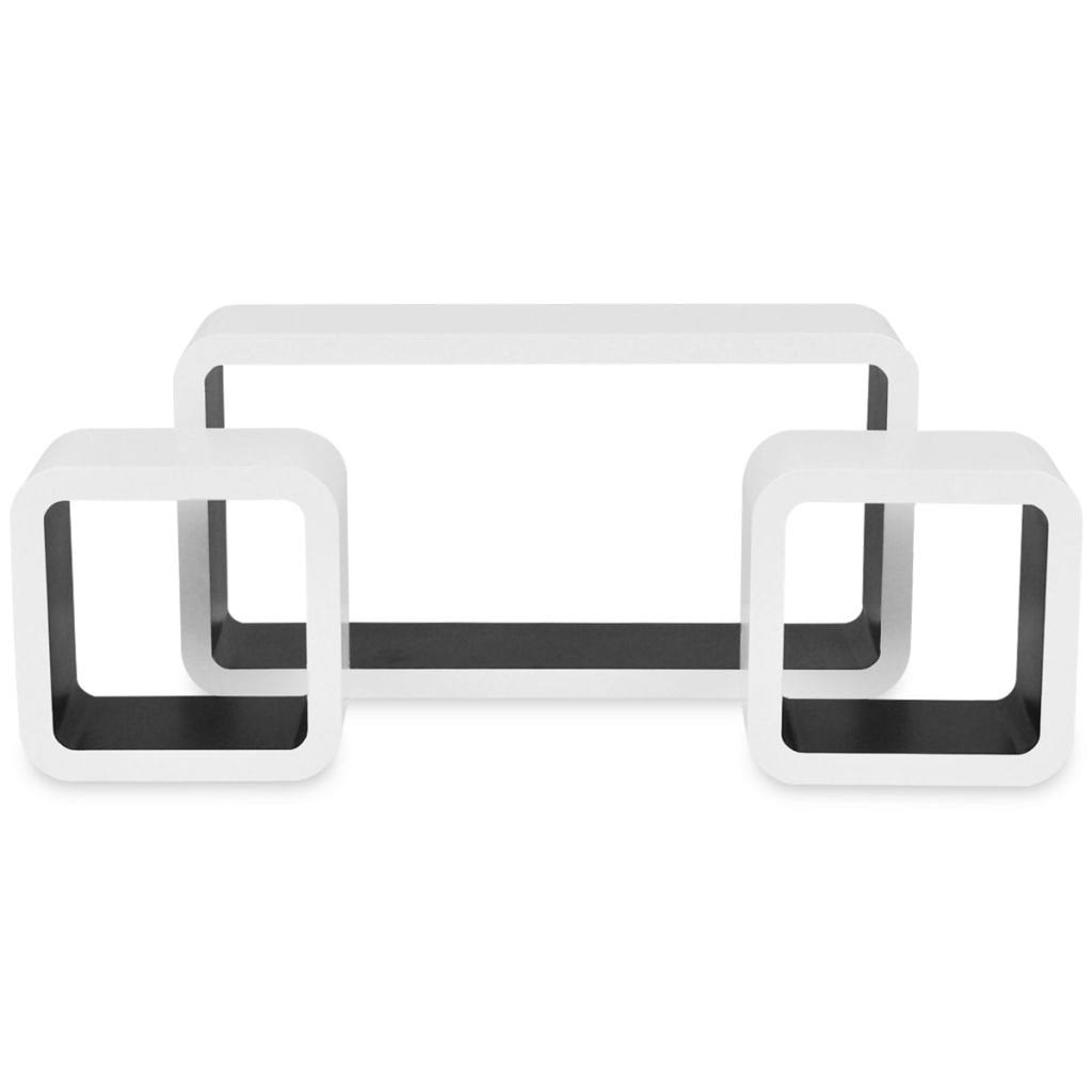 White and Pink Wall Cube Shelves 6 Pcs Q473