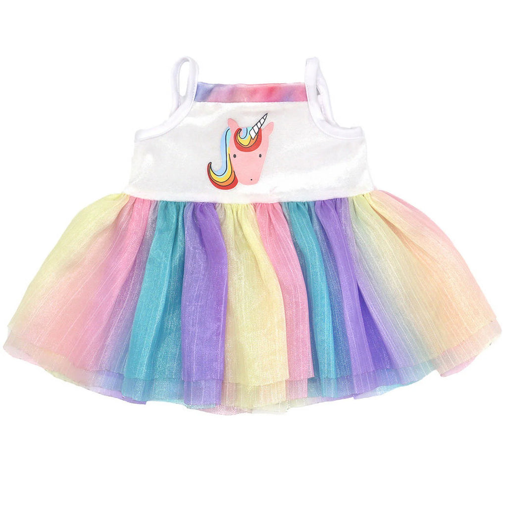 Rainbow Fluffy Skirt Doll Clothing B215301