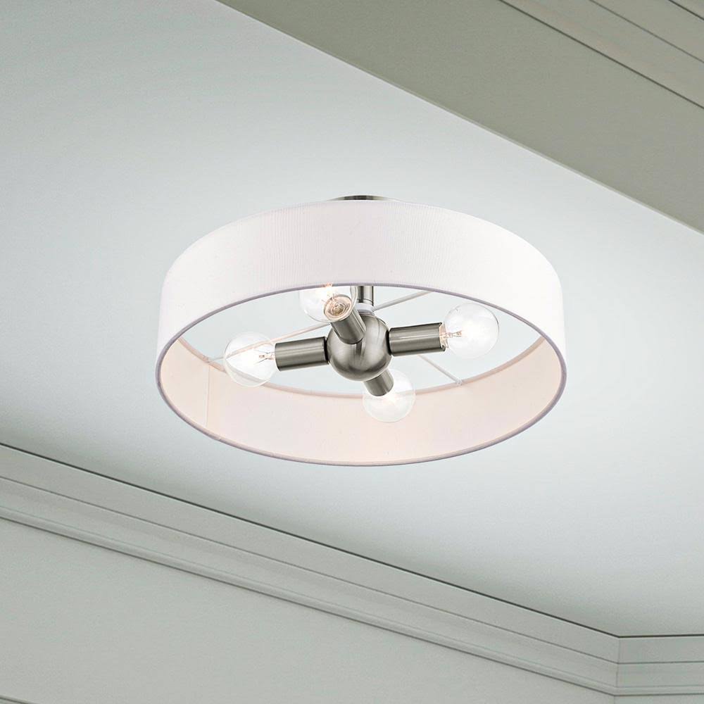 Brushed Nickel Semi Flush Mount Light Y96671