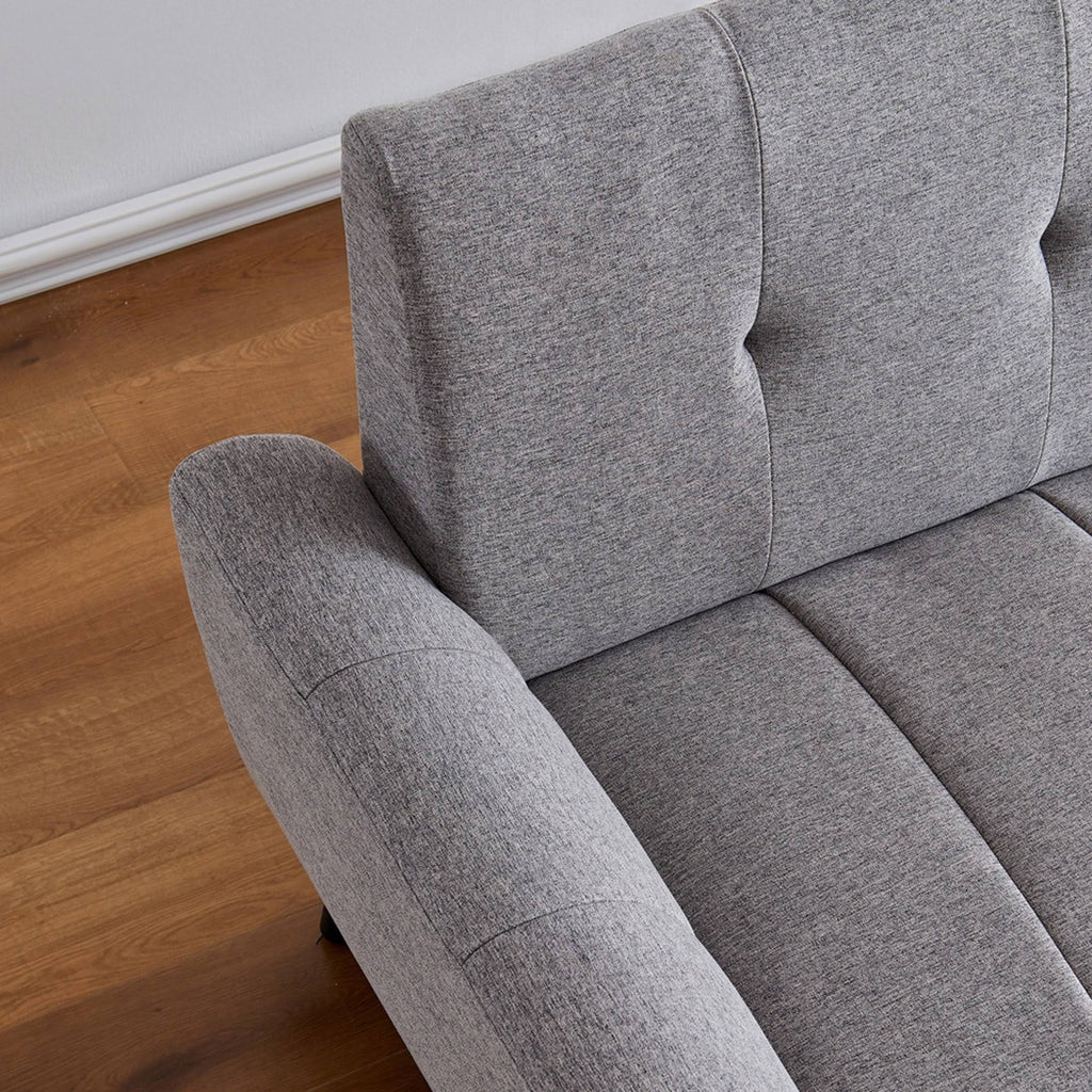 Red Polyester Fabric Sofa I494