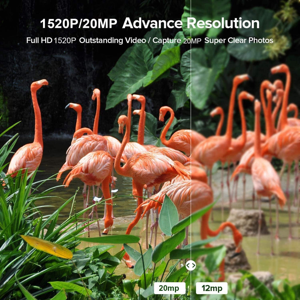 20MP Trail Camera with 120° Wide-Angle Motion Sensor and IP66 Waterproof U986011