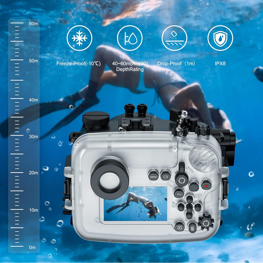 Waterproof Camera Housing for A6600 with 10-18mm Lens Port T54172