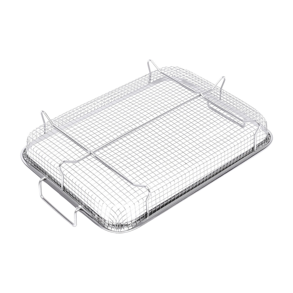 Stainless Steel Non-stick Air Fryer Basket 2 Piece Set W49022