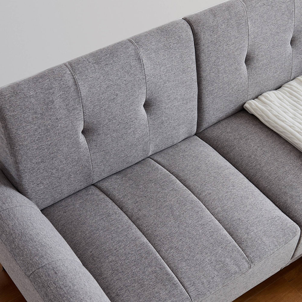 Red Polyester Fabric Sofa I494