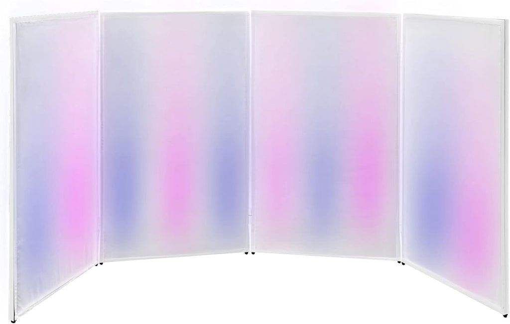 White and Black Portable DJ Facade Booth with Travel Bag X719