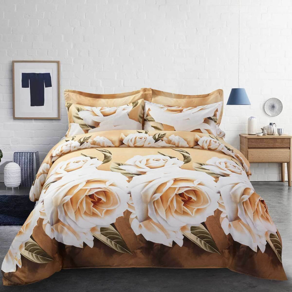 Queen Size Floral Bedding Duvet Cover Set H996