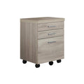 Natural Filing Cabinet on Castors with 3 Drawers W551