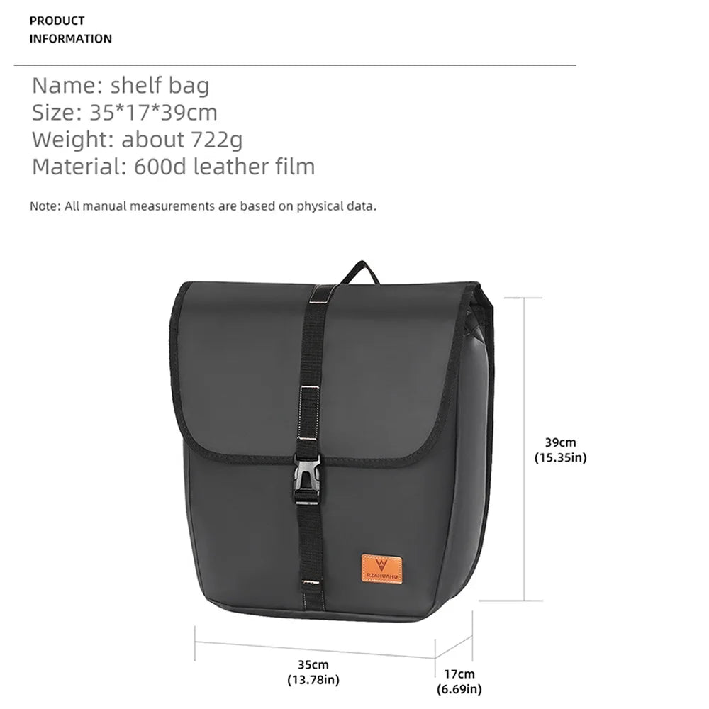 Waterproof Bike Panniers Bag Large Capacity Bicycle Rear Seat Bag E93407
