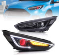Projector LED Headlights for Focus 2015 2016 2017 2018 with Amber Sequential Dual Beam Lens Z825289
