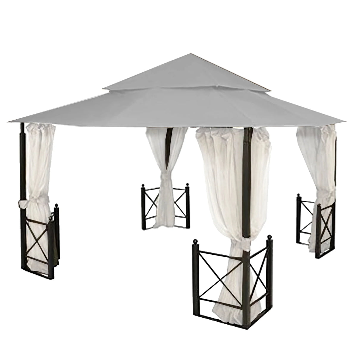 Slate Gray Replacement Canopy Top Cover for 12' x 12' Gazebo M2753