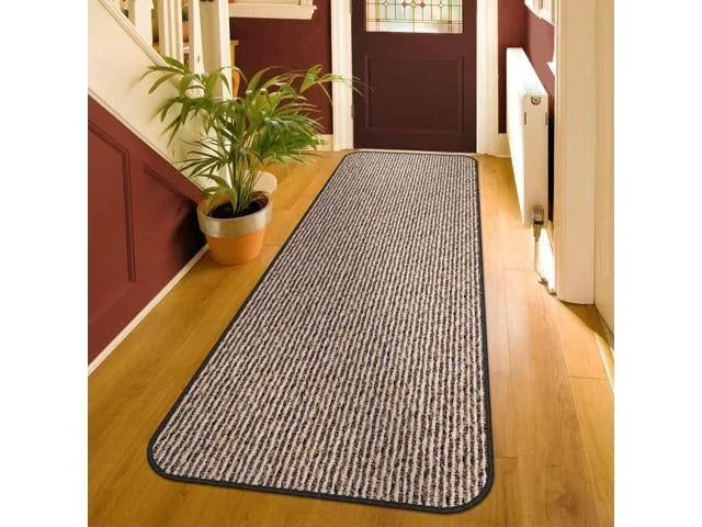 Black Ripple Skid-Resistant Carpet Runner 14 ft. x 36 in. F71466