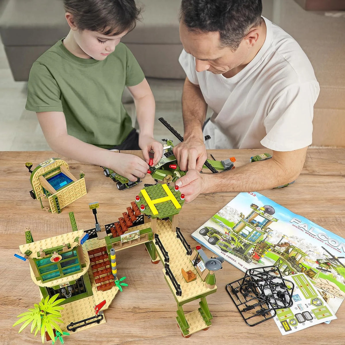 830 Pieces Green STEM Building Toy Building Blocks Set T6991