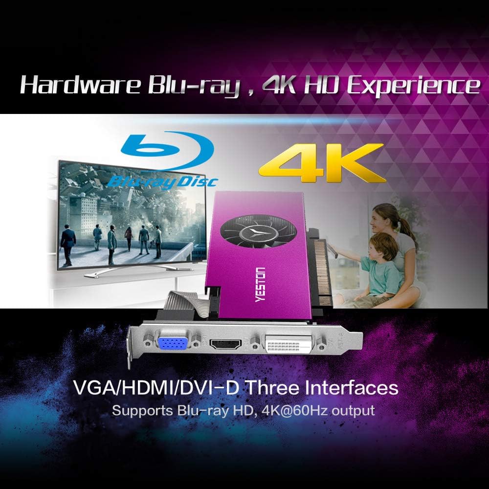 Graphics Card 4GB GDDR5 128Bit 6000MHz VGA HDMI DVI-D U395411