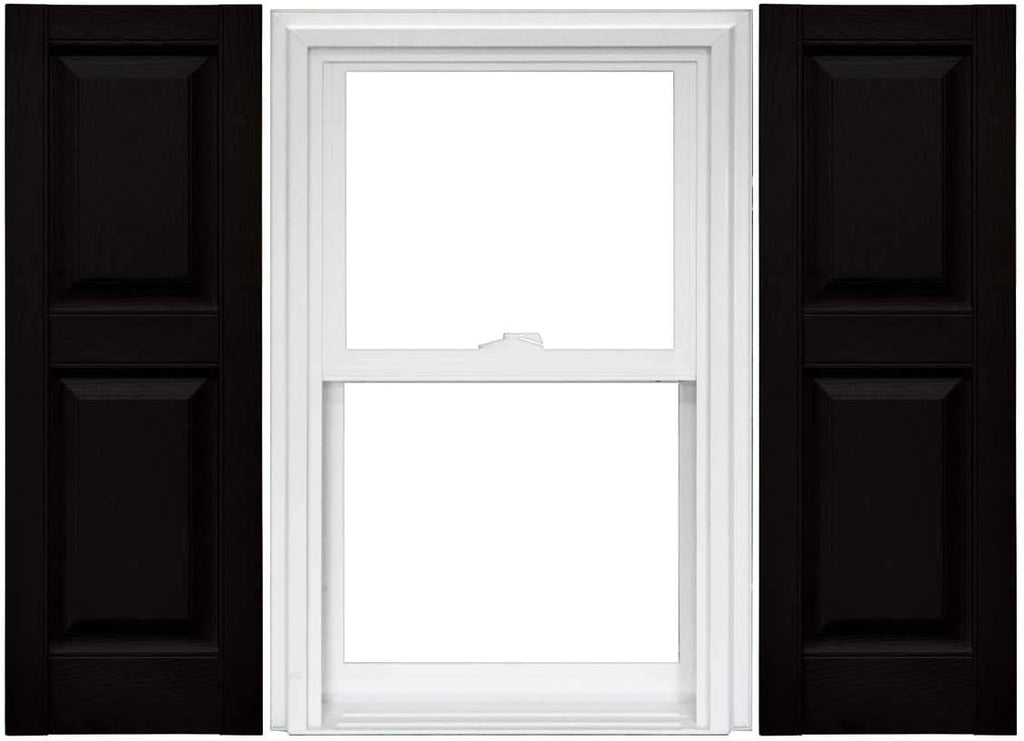 Raised Panel Vinyl Shutters (1 Pair) - 14.75 x 75 Musket Brown C21549