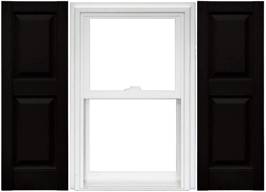 Raised Panel Vinyl Shutters (1 Pair) - 14.75 x 75 Musket Brown C21549