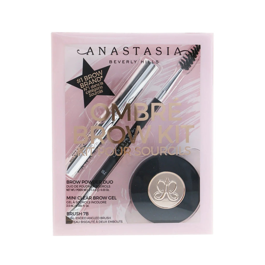 Medium Brown Brow Powder Duo with Mini Clear Brow Gel and Brush W236