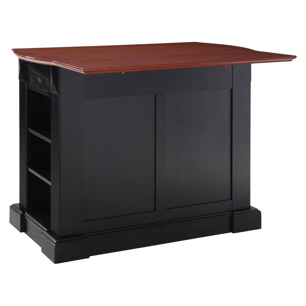 Black Drop Leaf Kitchen Island R772793