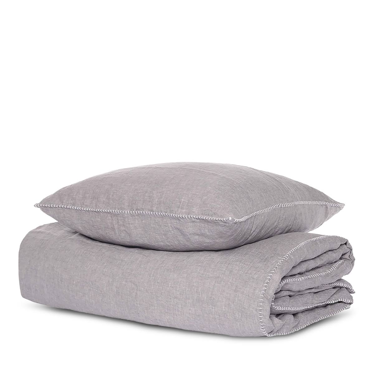 Prairie Stitch Duvet Cover Full/Queen Gray Y8040