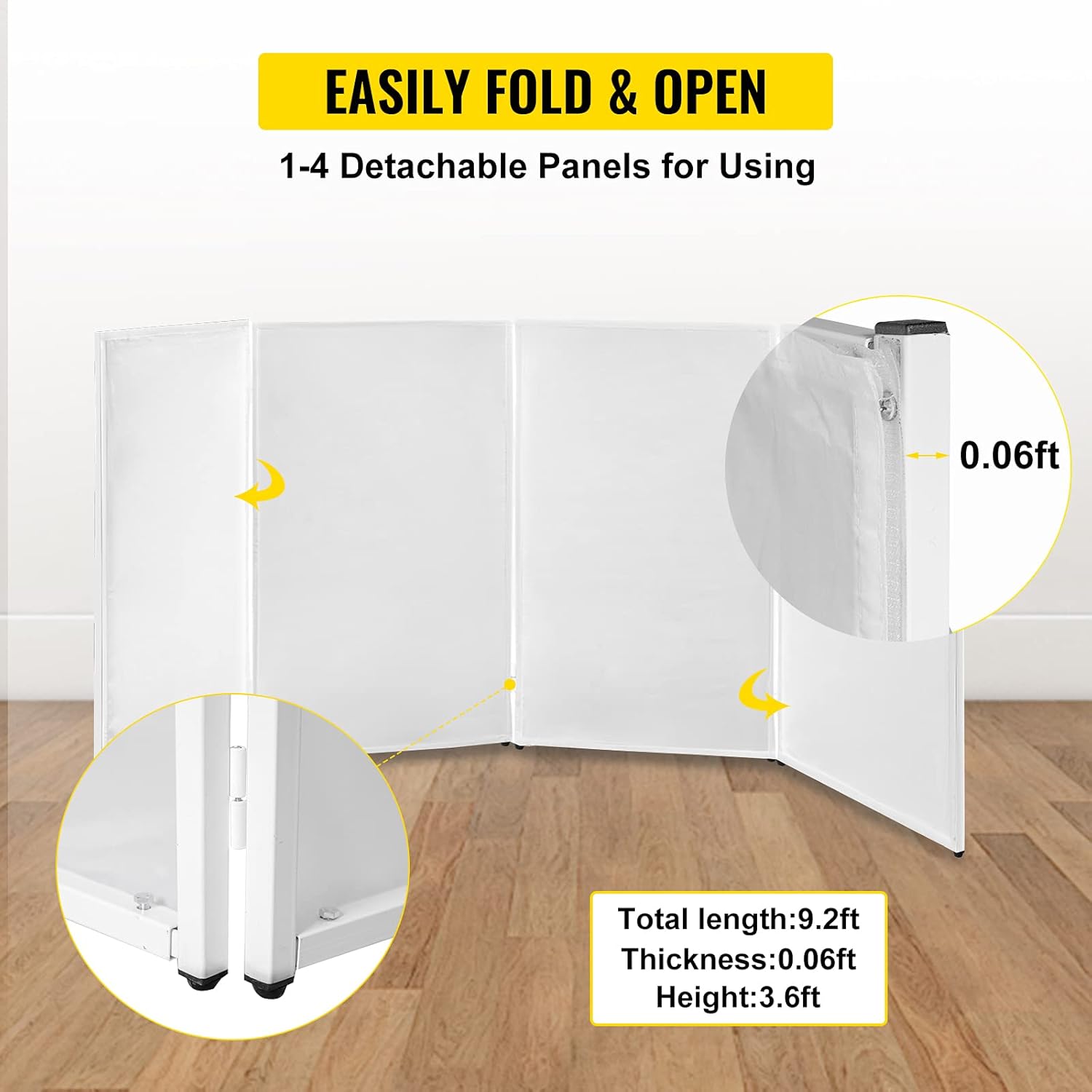 White and Black Portable DJ Facade Booth with Travel Bag X719