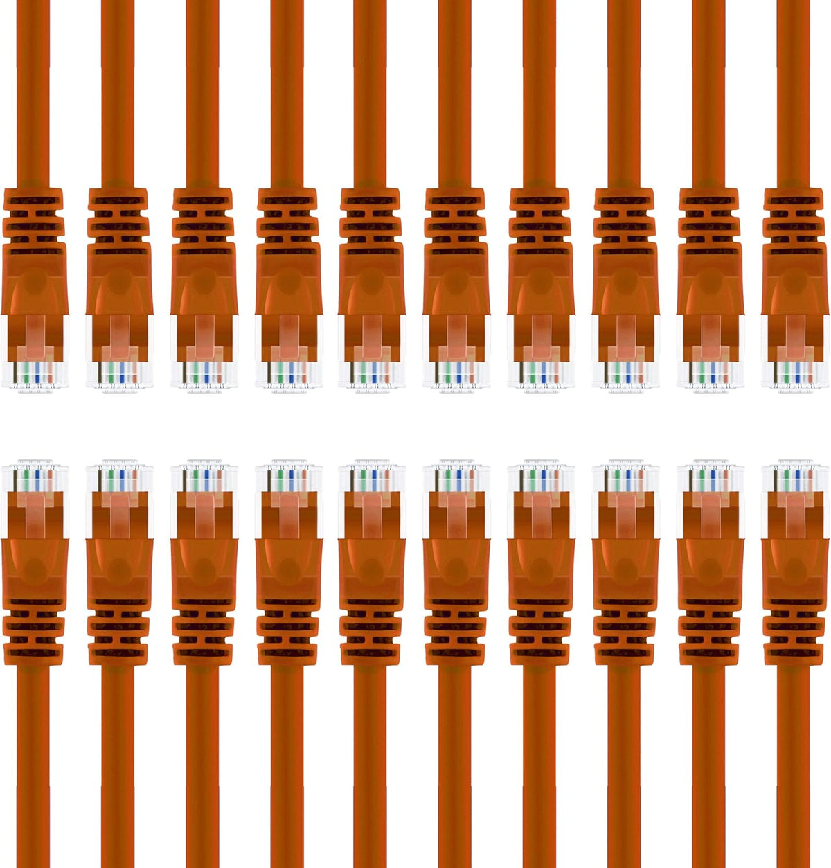 Cat6 Ethernet Cable 14 ft 10-Pack Orange N227204