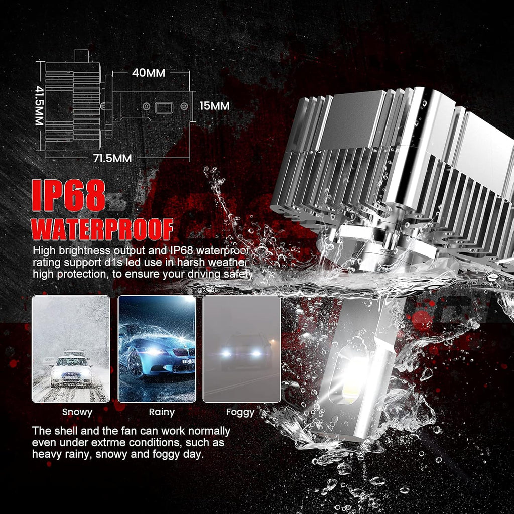 6000K White LED Headlight Bulb Conversion Kit Pack of 2 N737210