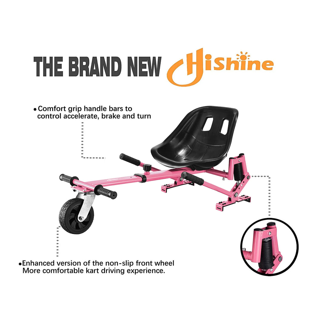 Pink Hoverboard Go Kart Seat Attachment Conversion Kit F88348