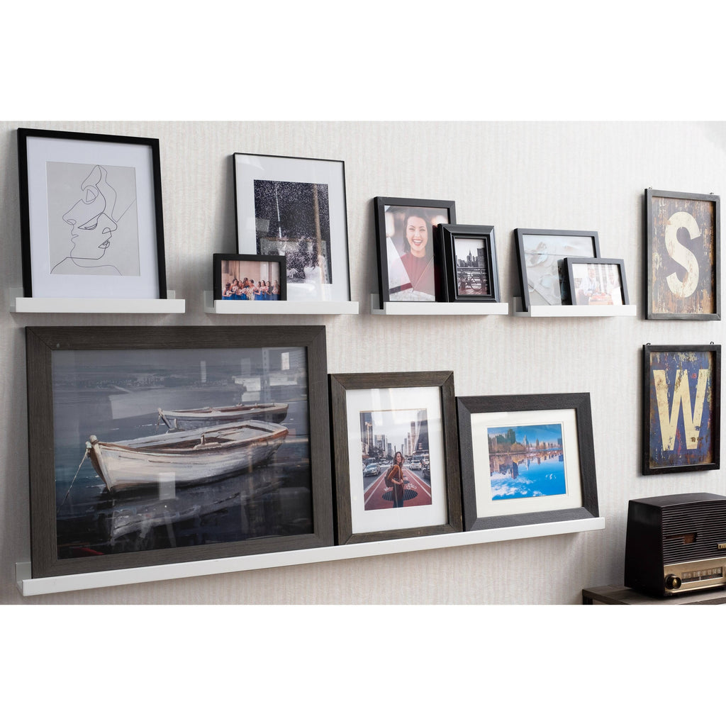 White 60 inch Wall Mount Floating Shelves Set of 2 L2459