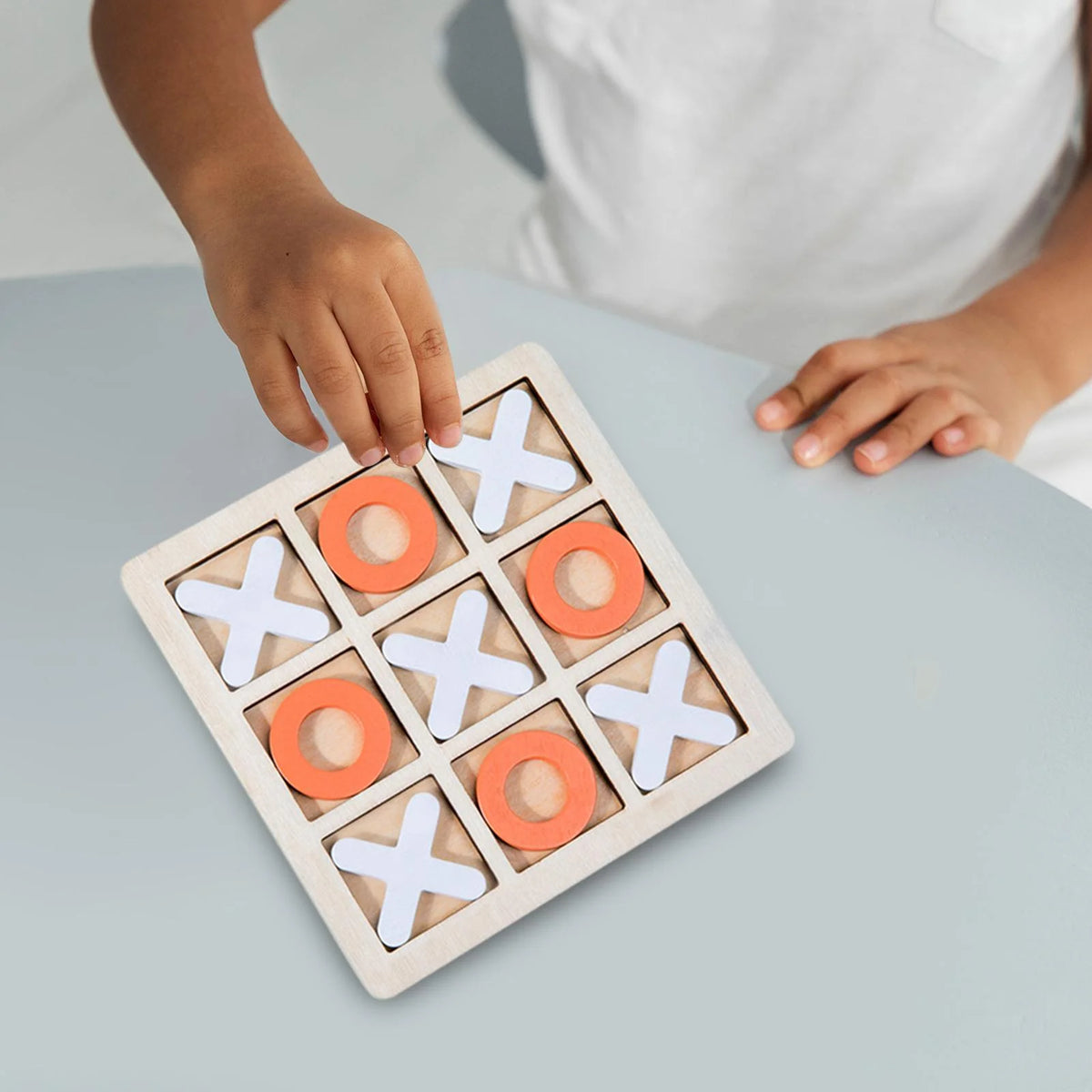 Wooden Board Game XO Chess Interactive Educational Toys Table Game P8032