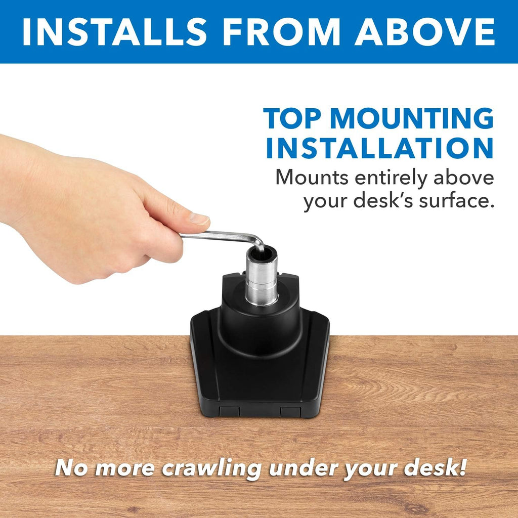 Single Monitor Arm Mount with C-Clamp and Grommet Bases F71721