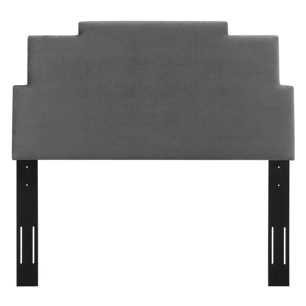 Charcoal Performance Velvet Headboard King California King H46765