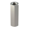 Coupling Nut, 18-8 Stainless Steel, Plain, Pack of 5 Q712984