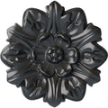 7 5/8"OD x 1"P Hand-Painted Pewter Ceiling Medallion D240