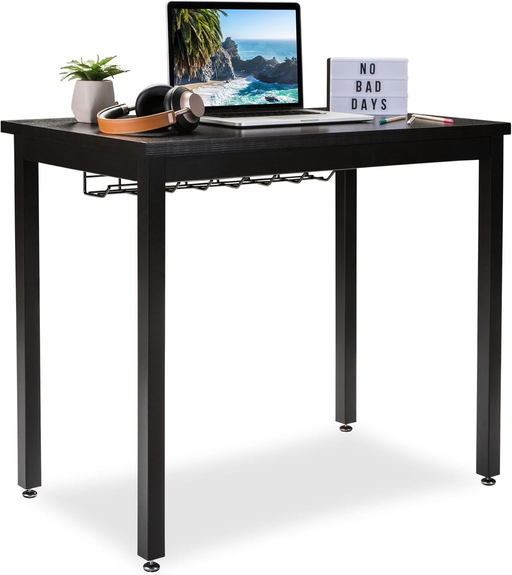 Small Computer Desk with Cable Management Tray, 36in Length O112053