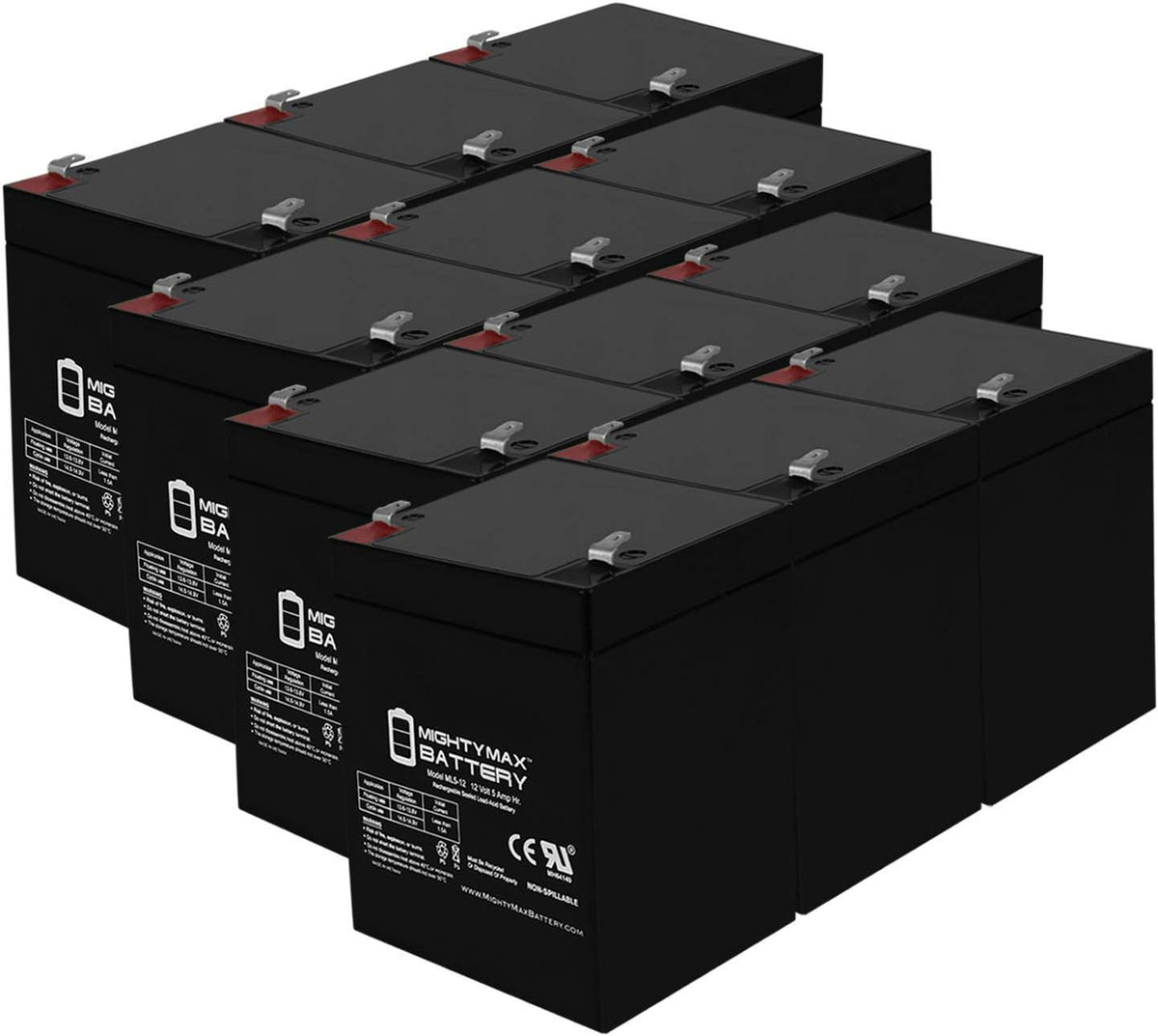 12 Volt 5 AH SLA Battery Pack of 12 B28304