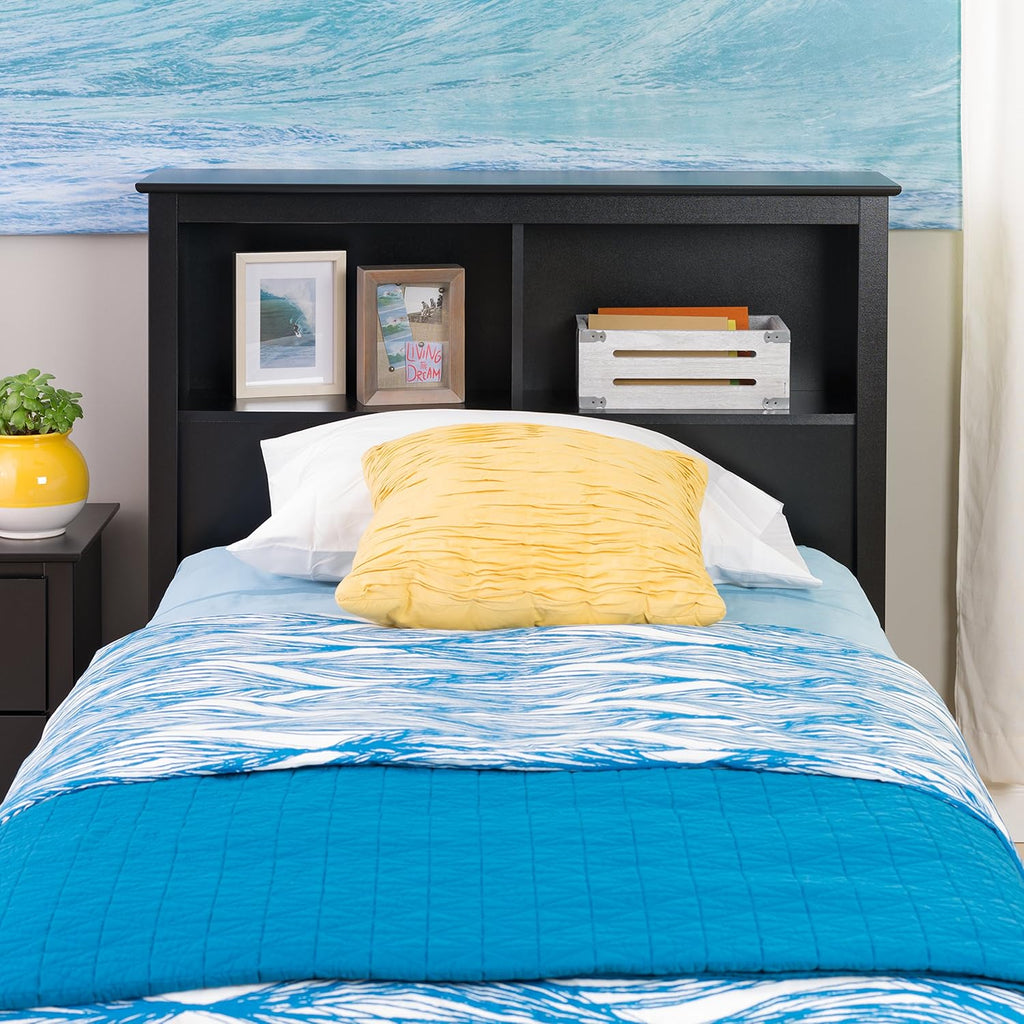 Black Twin Bookcase Headboard R3738
