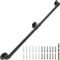 Wall Handrail 6FT/180CM, Galvanized Pipe Handrail, Pack of 2 W737