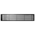 Black-Matte Solid Aluminum Fixed Bar Supply Return Air Vent Grille R382