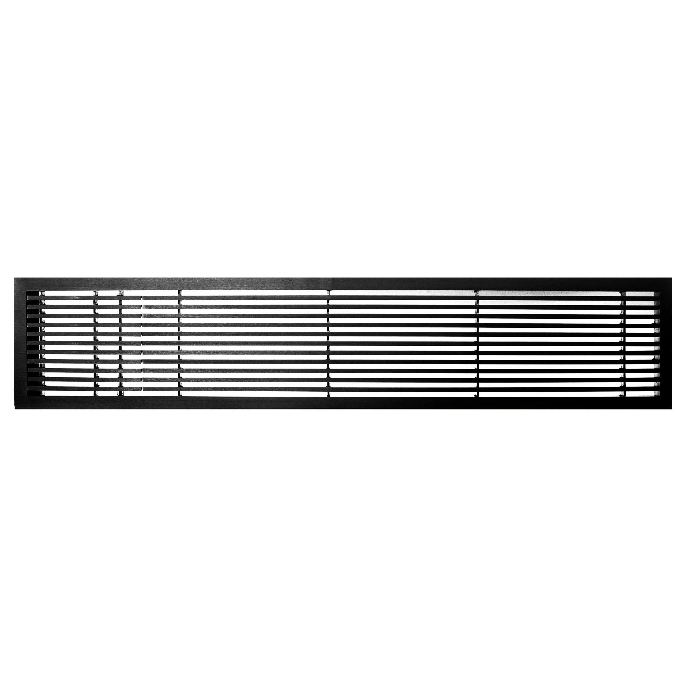 Black-Matte Solid Aluminum Fixed Bar Supply Return Air Vent Grille R382
