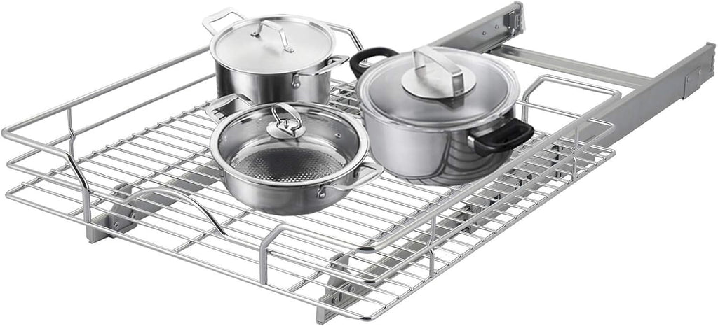 2 Tier Chrome Wire Cabinet Organizer P267