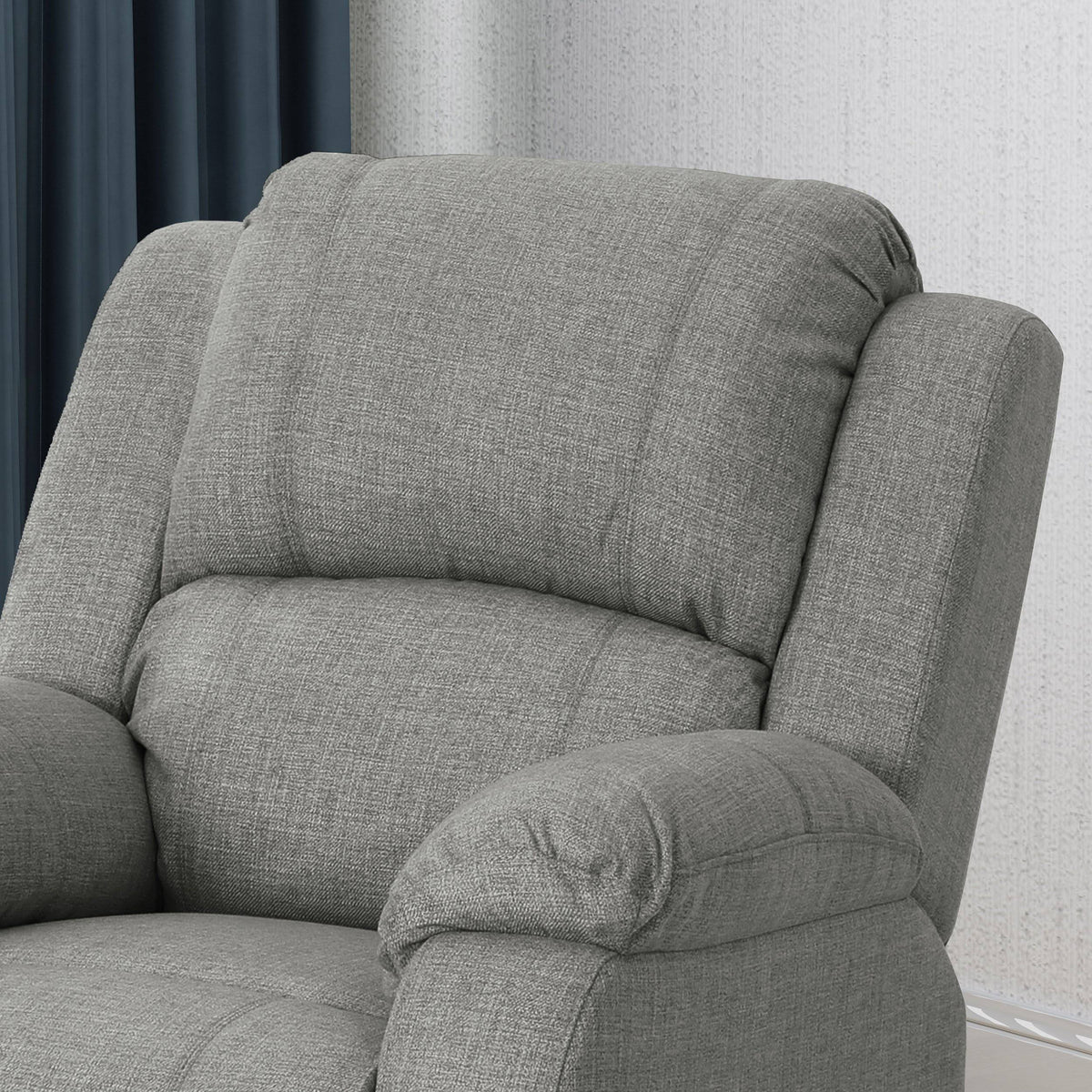 Gray Fabric Gliding Recliner Chair R87916