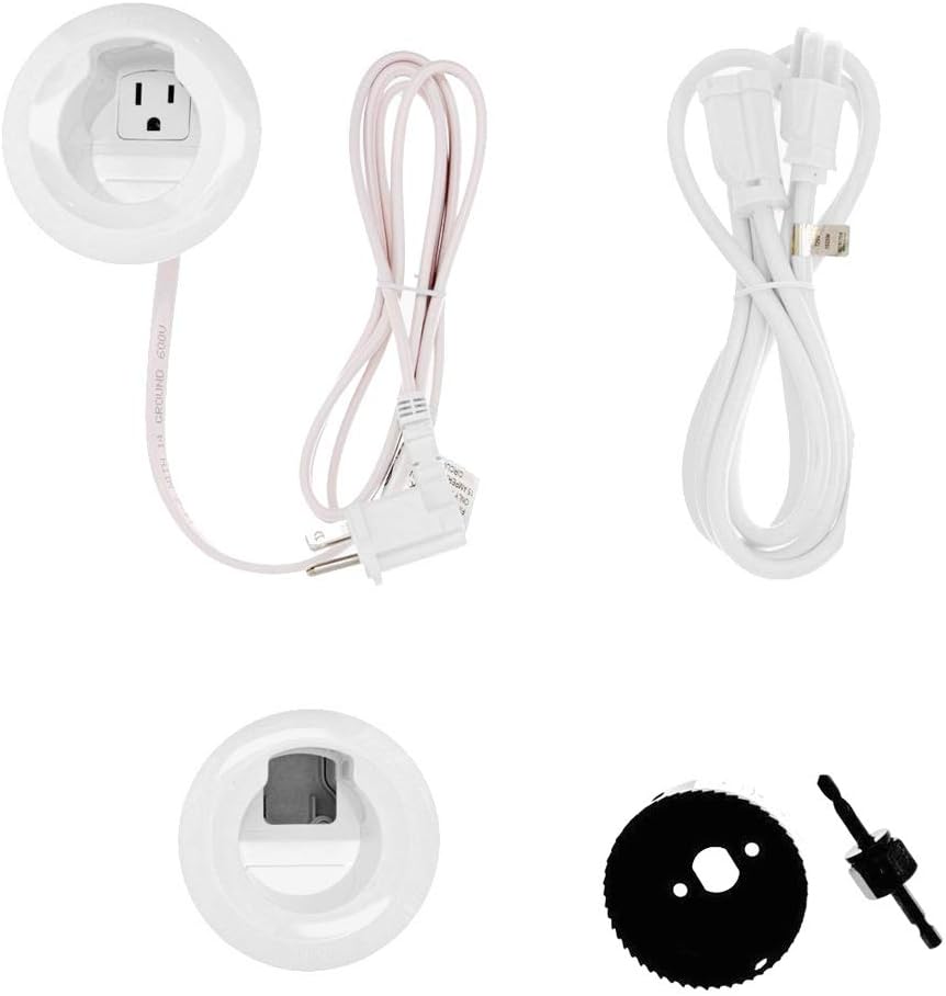 White Recessed In Wall Cord Management Kit, Pack of 2 H2488