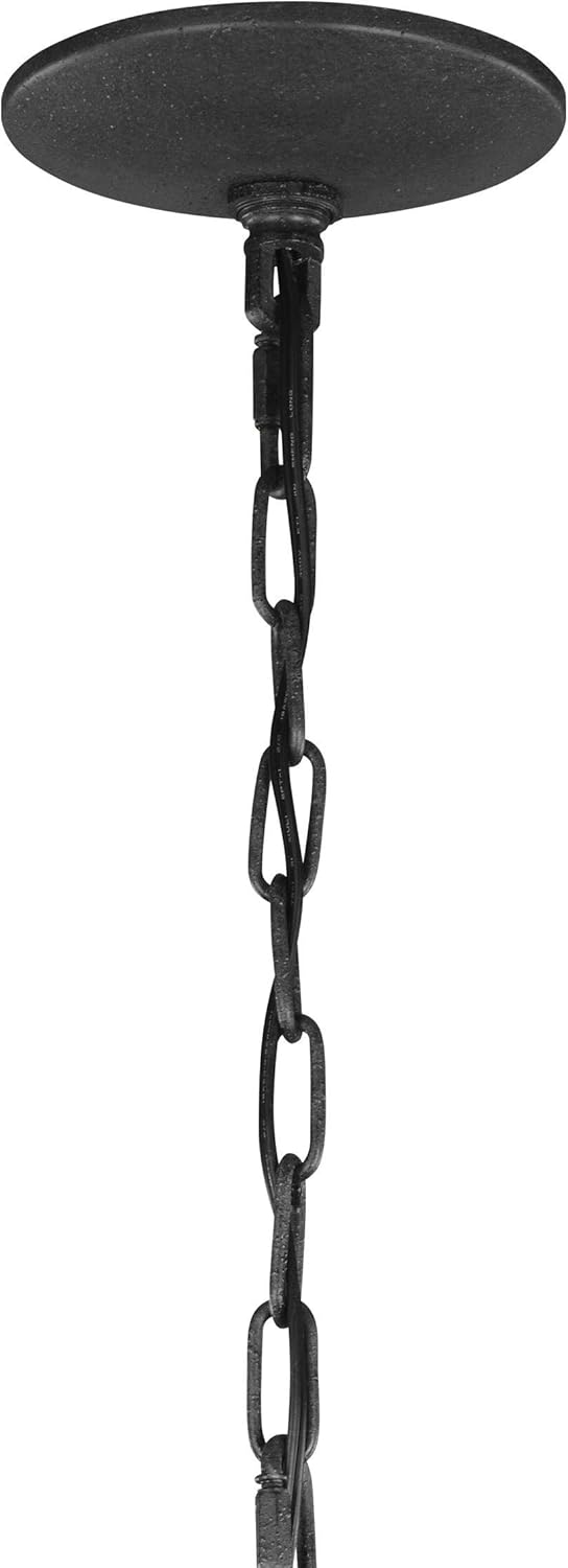 Bronze 6-Light Candle Bead Chandelier H7850